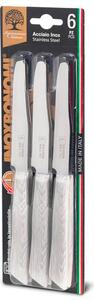 Bonomi Coltello Tavola 11 cm Legno Bianco Acciaio Inox cf 6 pz - 60006S