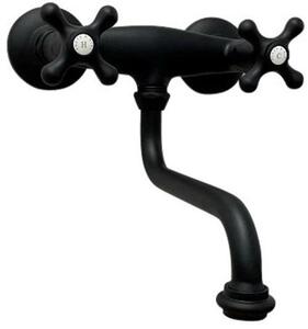 Rubinetto da cucina in stile retrò Classic, modello a parete, nero opaco 1208953529