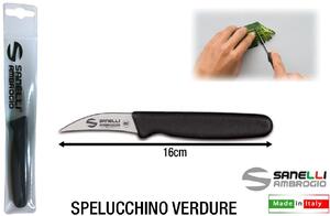 Ambrogio Sanelli Coltello Supra Spelucchino Verdura Curvo cm 6 Busta - N569107