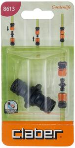 Claber Congiunzione a due vie per Tubi da Giardino Irrigazione Attacco rapido - 8613