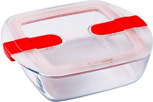 Pyrex Contenitore con coperchio quadro 20 cm 17 cm 6 cm Vetro borosilicato Trasparente - 211PH00/7146