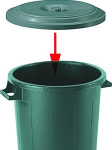 STEFANPLAST Coperchio per Bidone Lt 100 120 Verde - 594