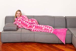 Kanguru Coperta sirena di pile Lunghezza 200 cm colore Lilla - 1170 Sirena