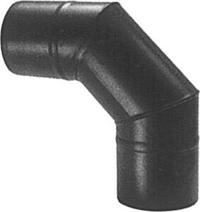 Save Fumisteria Curva in Acciaio Gomito per tubi stufe a pellet Angolo 90 Attacco MM colore Nero - PN803M
