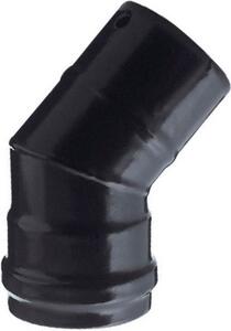 Save Fumisteria Curva in Acciaio Porcellanato Gomito per Tubi Angolo 45 Dimensioni cm. 8 adatto a stufe colore Nero Opaco - PN804
