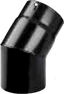 Save Fumisteria Curva in Acciaio Porcellanato Gomito per Tubi Angolo 45 Dimensioni cm. 12 adatto a stufe Plus colore Nero Opaco - NNO1204
