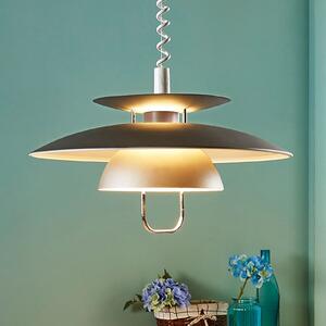 Lampada a sospensione Lindby, Nadija, dimmerabile, Grigio, Cucina, Metallo, Scandinavo