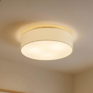 Plafoniera Lindby, Sebatin, dimmerabile, Beige, Camera da letto, Tessuto / Tessile, Moderno