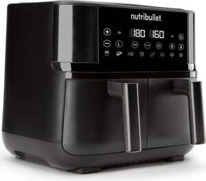 NutriBullet Friggitrice ad Aria Capacit 8 Litri Potenza 2850 Watt con Timer colore Nero - NBA081B Twin Drawer Air Fryer