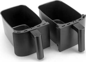 NutriBullet Friggitrice ad Aria Capacit 8 Litri Potenza 2850 Watt con Timer colore Nero - NBA081B Twin Drawer Air Fryer