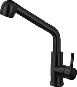 Rubinetto da cucina, funzione spray estraibile, design contemporaneo, 04001black