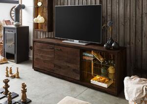 BARK #212 Mobile Tv in legno di acacia laccato / marrone 175x40x63