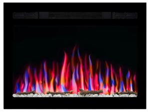 ArtiFlame AF27WR: caminetto elettrico da incasso con potenza termica di 1800 W, effetto fiamma realistico, illuminazione a LED, telecomando, timer, colore nero