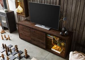 BARK #212 Mobile Tv in legno di acacia laccato / marrone 175x40x63