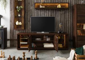 BARK #213 Mobile Tv in legno di acacia laccato / marrone 200x40x63