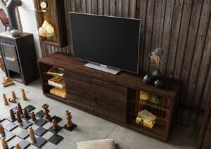 BARK #213 Mobile Tv in legno di acacia laccato / marrone 200x40x63