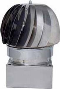 Europrofil Fumaiolo Comignolo Eolico in Acciaio Zincato attacco Quadrato Dimensioni 42x42 cm adatto a Stufe - CAPPGIRZN420X420