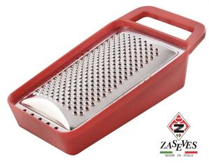 Zaseves Grattugia con Cassetto Raccoglitore in Plastica colore Rosso - ZS002201