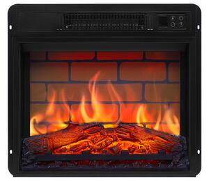 Camino elettrico ArtiFlame AF18B – Camino elettrico da incasso da 1800 W, effetto fiamma realistico a LED, funzione di riscaldamento, telecomando, timer, nero