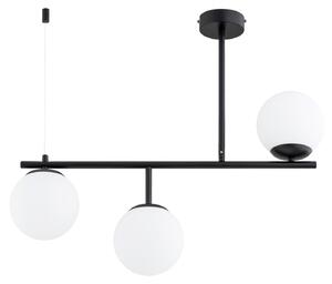 Lampada a sospensione LUNA bianco e nero 3xE14x10W in metallo, dimensioni: 62x15x72 cm, IP20, Alfa