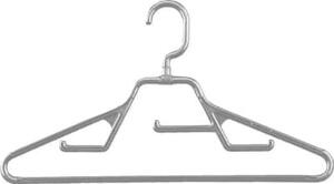 Tontarelli Grucce per mobile Appendibiti 43 cm confezione da 3 stampelle colore Grigio - 9090064153 Twist
