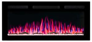 Camino elettrico ArtiFlame AF40WR: camino elettrico da incasso con potenza termica di 1800 W, effetto fiamma realistico, illuminazione a LED, telecomando, timer, colore nero