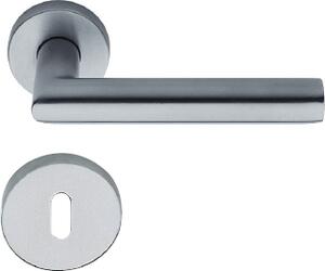 Frascio Maniglia porta con Rossetta Materiale Acciaio colore Acciaio Satinato - Lucia 5100/K 52
