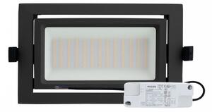 Faro LED da Incasso 44W Rettangolare, Foro 210x130, Nero - PHILIPS Certadrive Colore Bianco Naturale 4.000K
