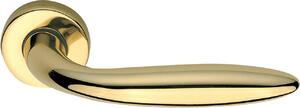 Frascio Maniglia porta con Rossetta Materiale Zama colore InoxBrass - Soft 400/45