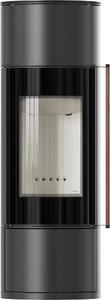 KRATKI AMBLER Ø 150 7 kW stufa a legna in acciaio Maniglia in legno Jatoba