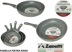 Zanetti Padella in Alluminio 22 cm Rivestimento Rinforzato con Titanio Pietra Rara