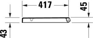 DURAVIT 0023590000 Univ.WC-Sitz a D Tief 432mm Ülap