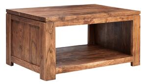 Tavolino da salotto in legno di Acacia 90x60x45 miele dorato laccato SHAMAN #11