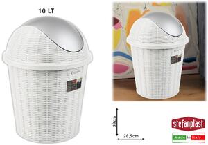STEFANPLAST Pattumiera Basculante Elegance Bianca Diametro cm 28.5x39h - 29800