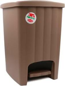 STEFANPLAST Pattumiera Bidone Spazzatura Capacit 20 Litri cm 30x26x39 in Plastica colore Tortora - 21255 Elegance