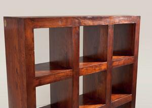 OXFORD #430 Libreria in legno di acacia - laccato / nougat 138x36x184