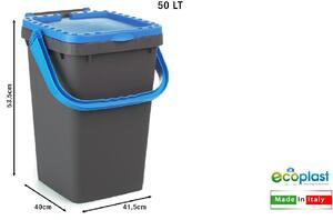 Ecoplast Pattumiera Ecoplus litri 50 Blu - 527894