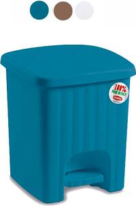 STEFANPLAST Pattumiera da bagno 4,5 Litri 20,5x20,5x23,5h cm colore Tortora - 38523 Pedalina Quadra