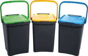 Ecoplast Pattumiera per Raccolta Differenziata Ecoplus 35 Litri Cm 43x36xH 43.5 - ECP35