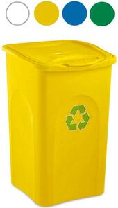 STEFANPLAST Pattumiera per Raccolta differenziata con coperchio 50 Litri colore Verde - 70606 BeGreen