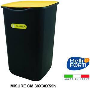 Belli E Forti Pattumiera Riciclo Plastica Giallo litri 50 - L11015
