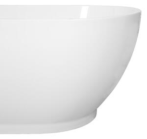Vasca da bagno freestanding bianco sanitario acrilico singolo 173 x 82 cm ovale dal design moderno Beliani