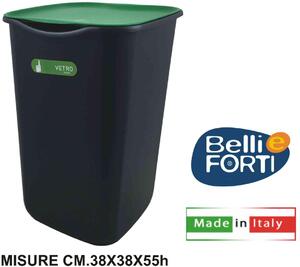 Belli E Forti Pattumiera Riciclo in Vetro Verde litri 50 - L11016
