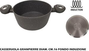 Casalinghi Letizia Ceramica Pentola a Induzione Casseruola in Alluminio cm 16 - Gran Pierre