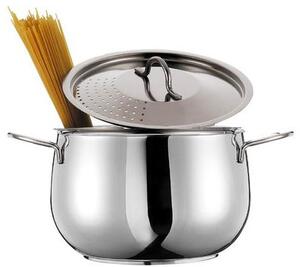 Inoxriv Pentola a Induzione Cuoci Pasta in Alluminio cm 22 con Coperchio - Love Story