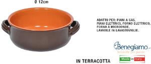 Benegiamo Pentola Casseruola in Terracotta Adatto per Forno cm 12 senza Coperchio - Familia
