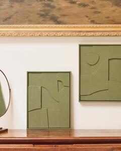 Set Talin di 2 quadri astratti verdi 30 x 40 cm