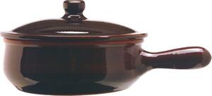 Coli Pentola Casseruola Terracotta 1 Manico in Terracotta cm 16 con Coperchio - Bruna