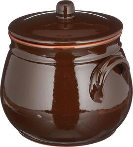 Coli Pentola in Terracotta cm 18 con Coperchio 2 Manici - Bruna