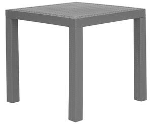 Set da pranzo da giardino Tavolo quadrato grigio 80 x 80 cm 4 sedie impilabili 4 posti minimalista Beliani